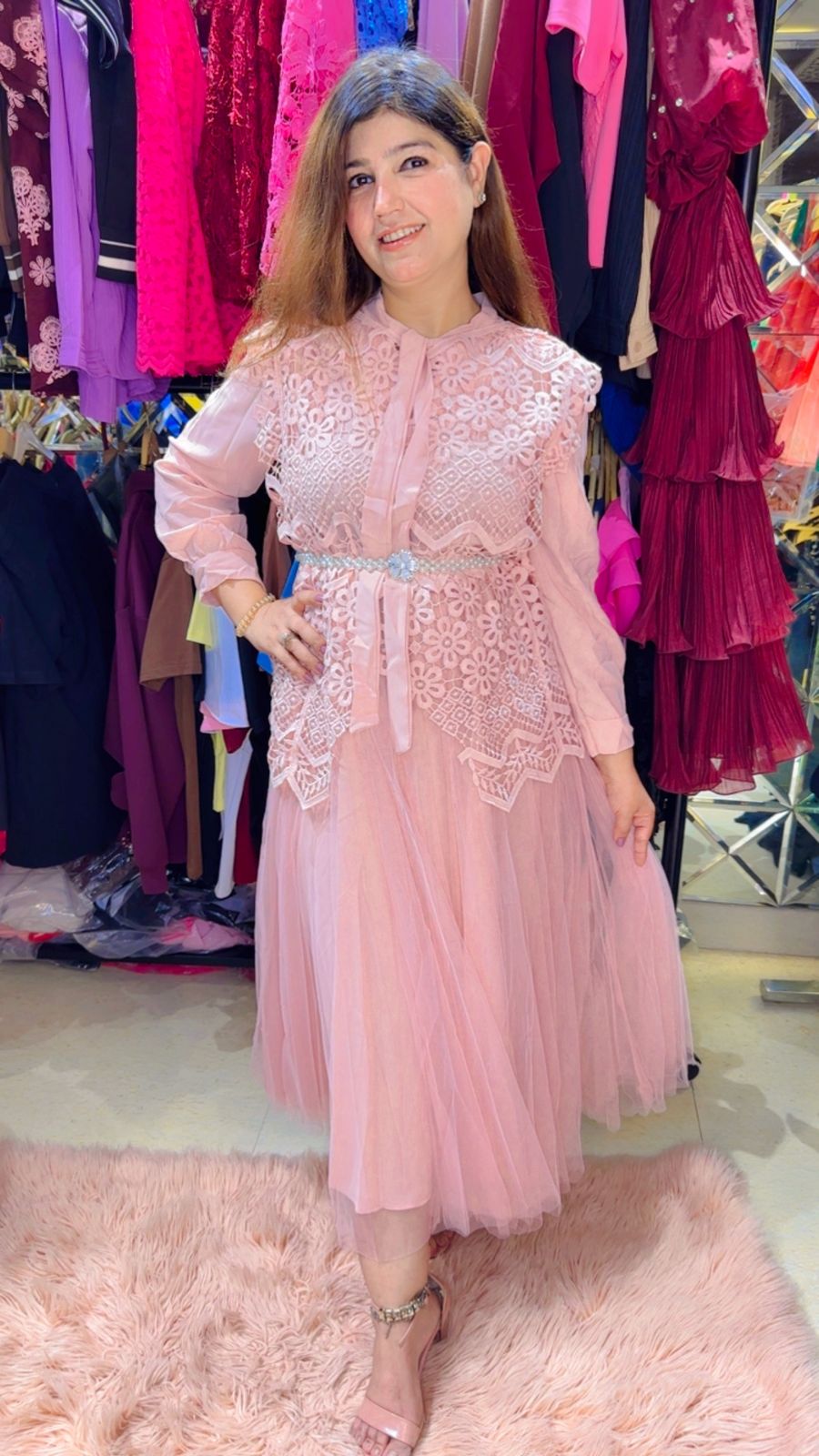 Stunning 2Piece Dress With Belt WW23