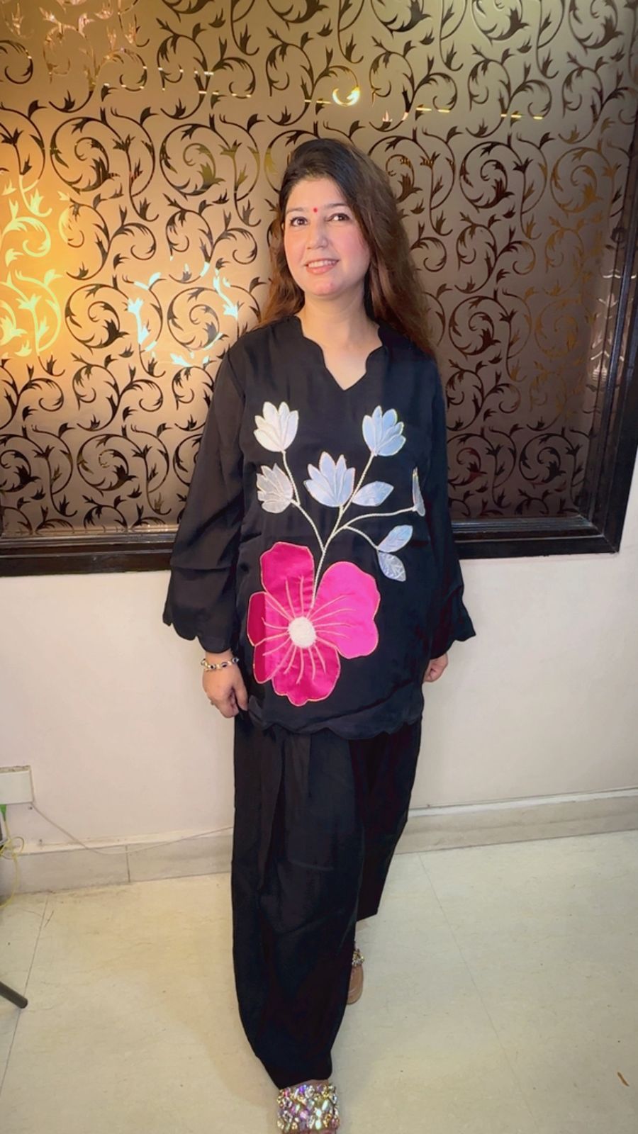 Flower Cordset with Farshi Salwar WW30