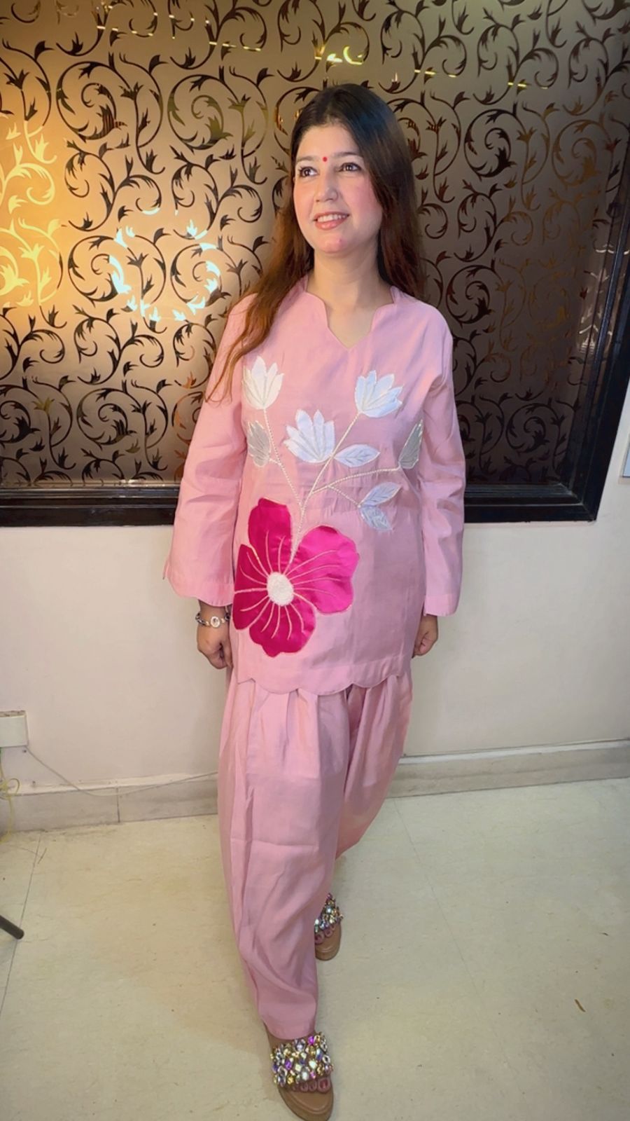 Flower Cordset with Farshi Salwar WW30