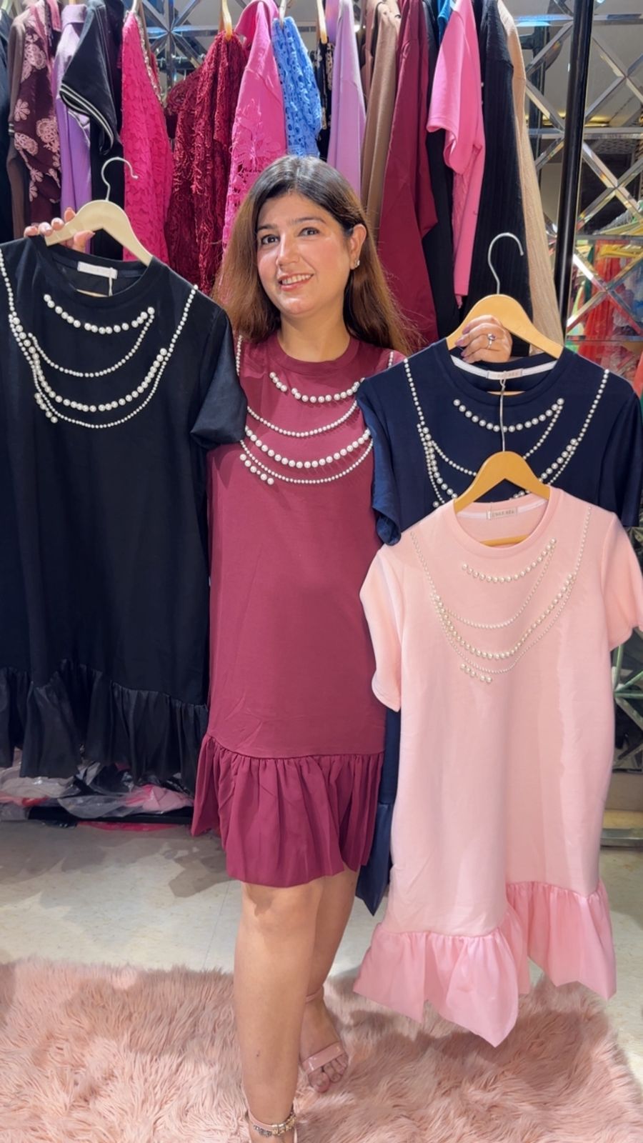 Dress with Pearl work detailing WW34