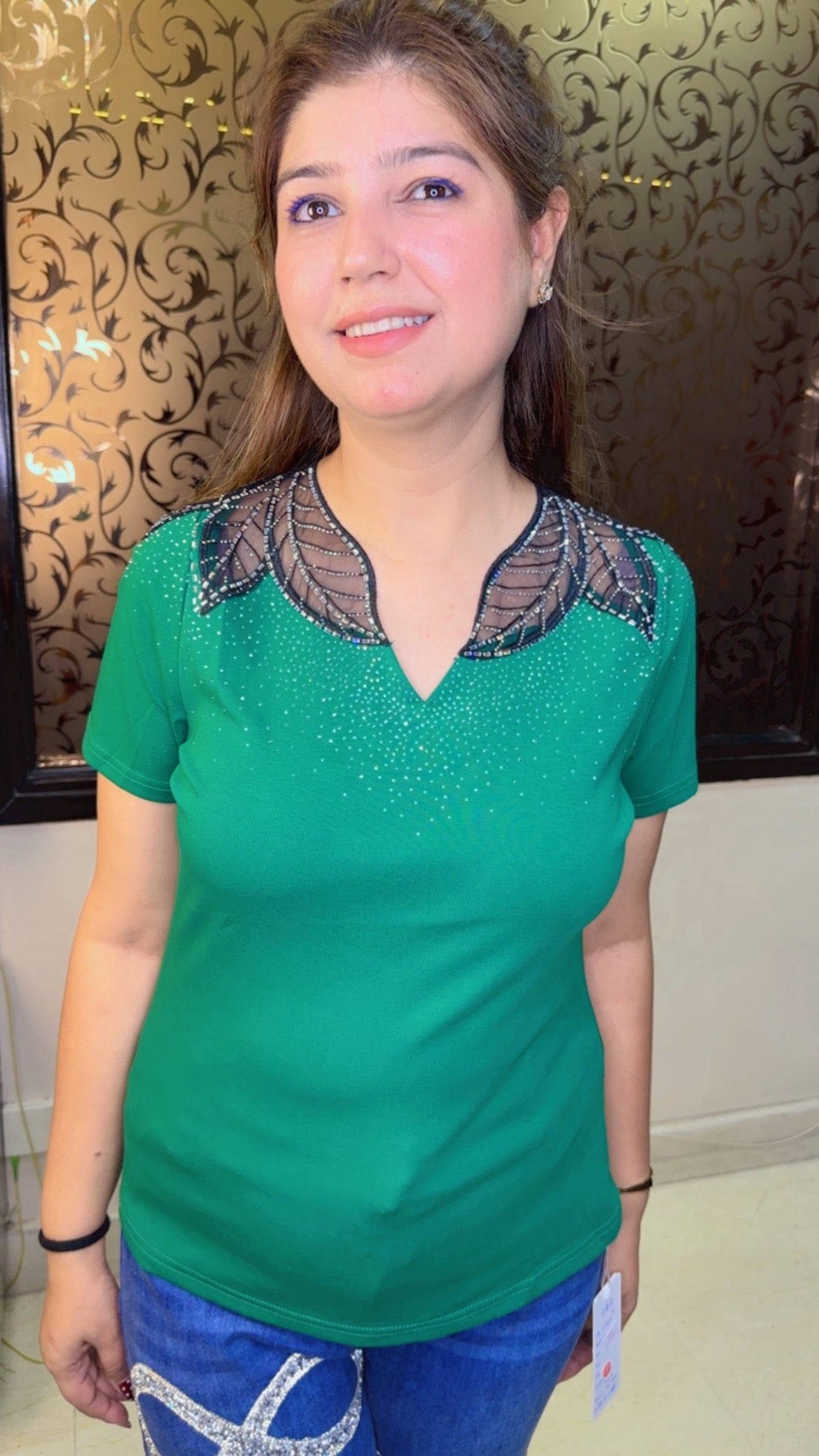Neckline Detail Party Wear Top | Western Wonders WW104