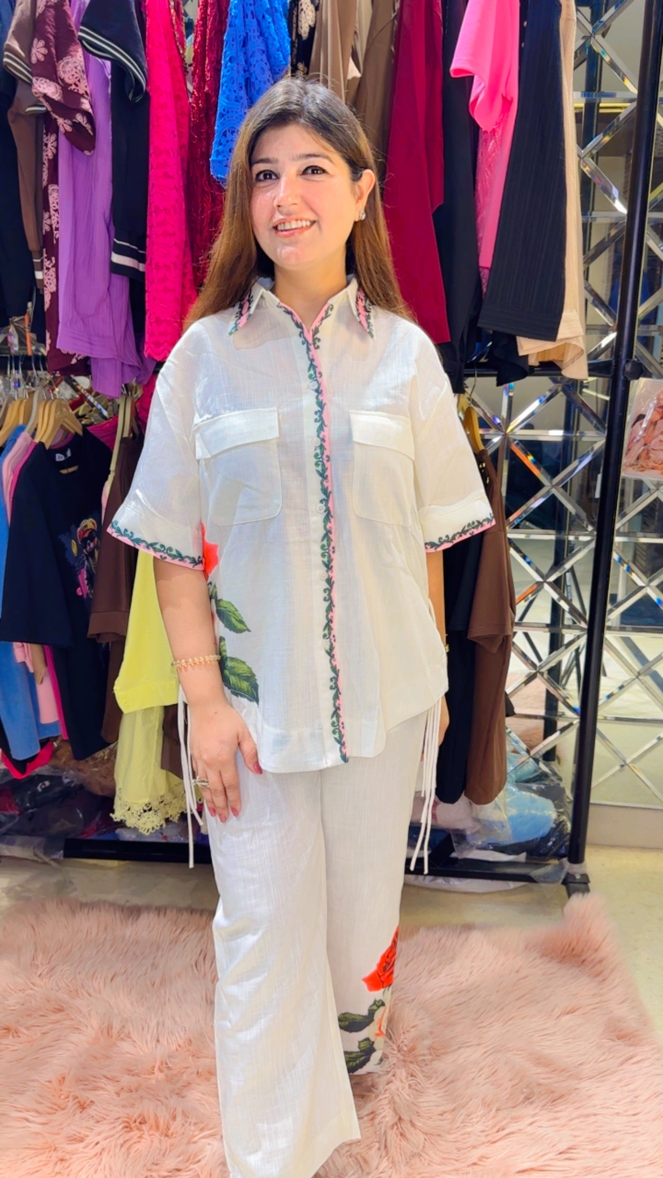 Cotton Exclusive Co-Ord set  With Flower Print WW36