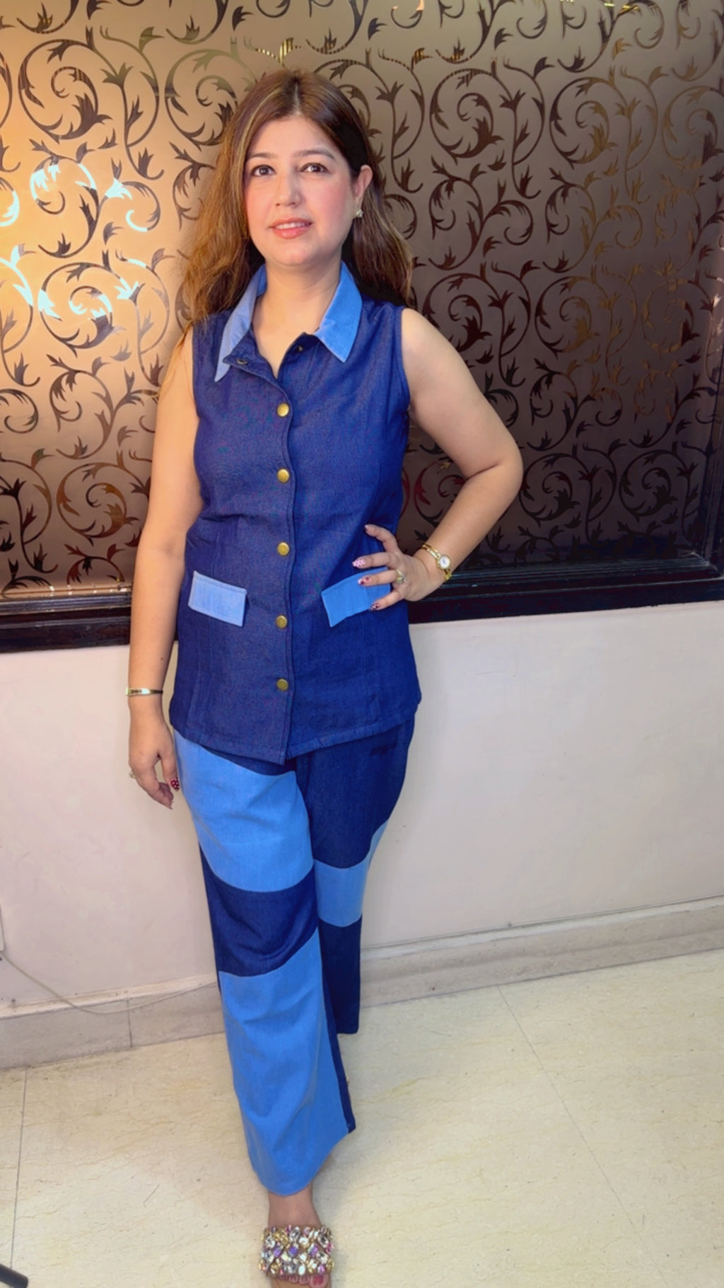 Designer Denim Co-Ord Set for Women | Western Wonders WW94