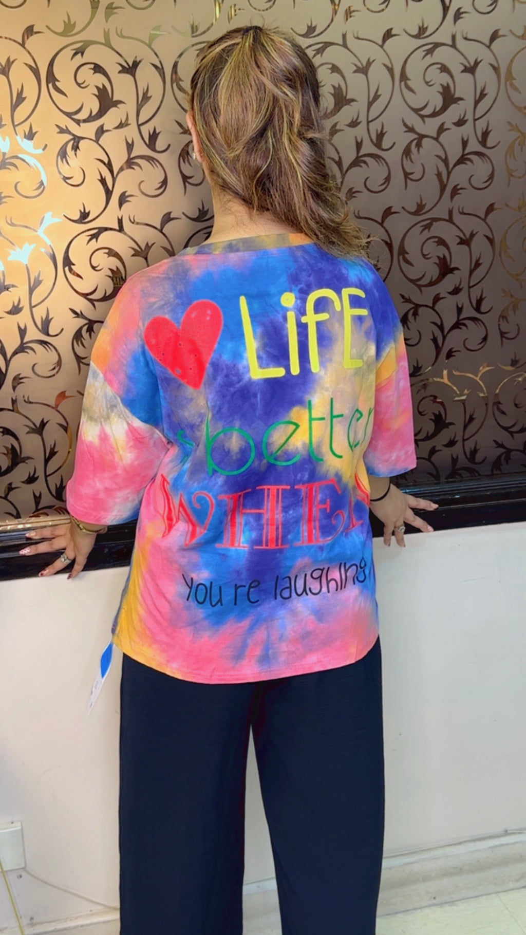Designer Front & Back Printed Funky T-Shirt | Western Wonders WW106