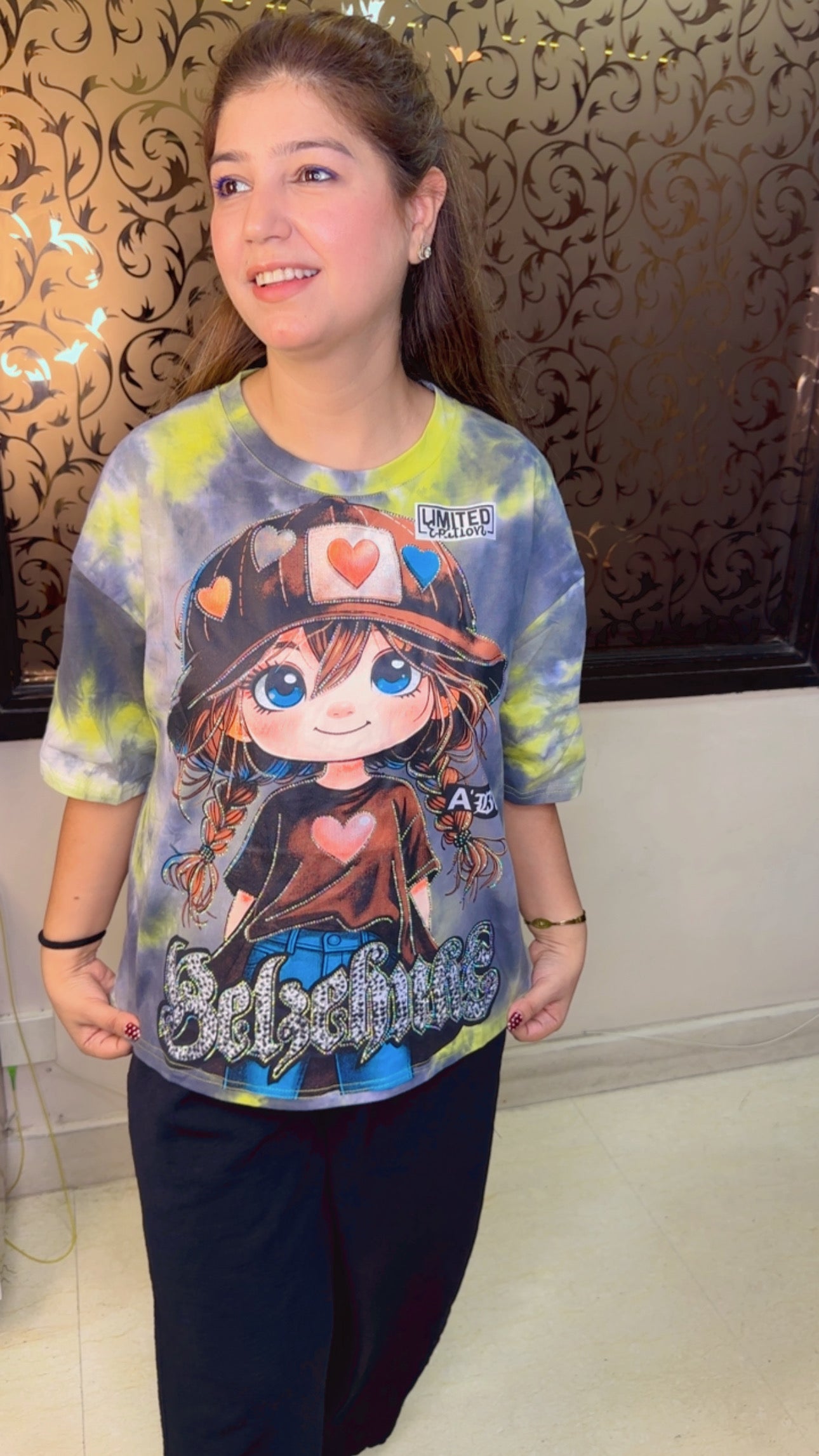 Designer Front & Back Printed Funky T-Shirt | Western Wonders WW106