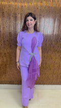 Stylish Lilac Premium Co-Ord Set | Western Wonders WW154