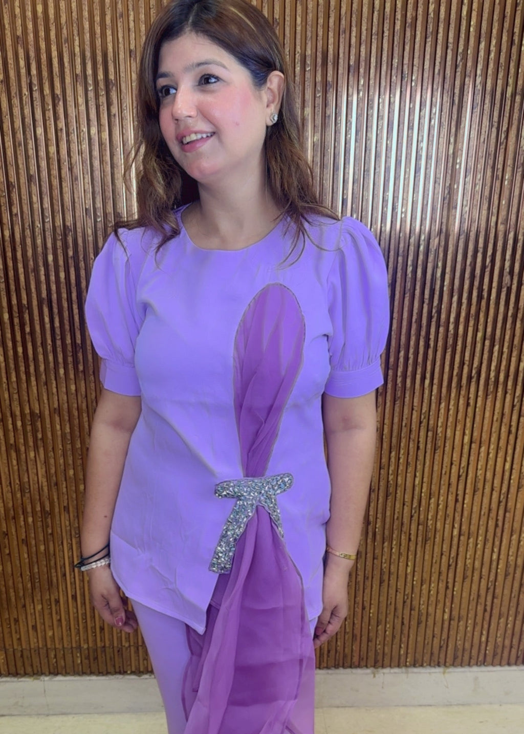 Stylish Lilac Premium Co-Ord Set | Western Wonders WW154