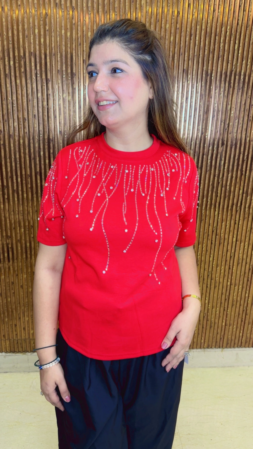 Party Wear Rhinestone Embellished Top | Western Wonders WW153