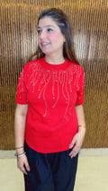 Party Wear Rhinestone Embellished Top | Western Wonders WW153