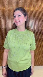 Party Wear Rhinestone Embellished Top | Western Wonders WW153