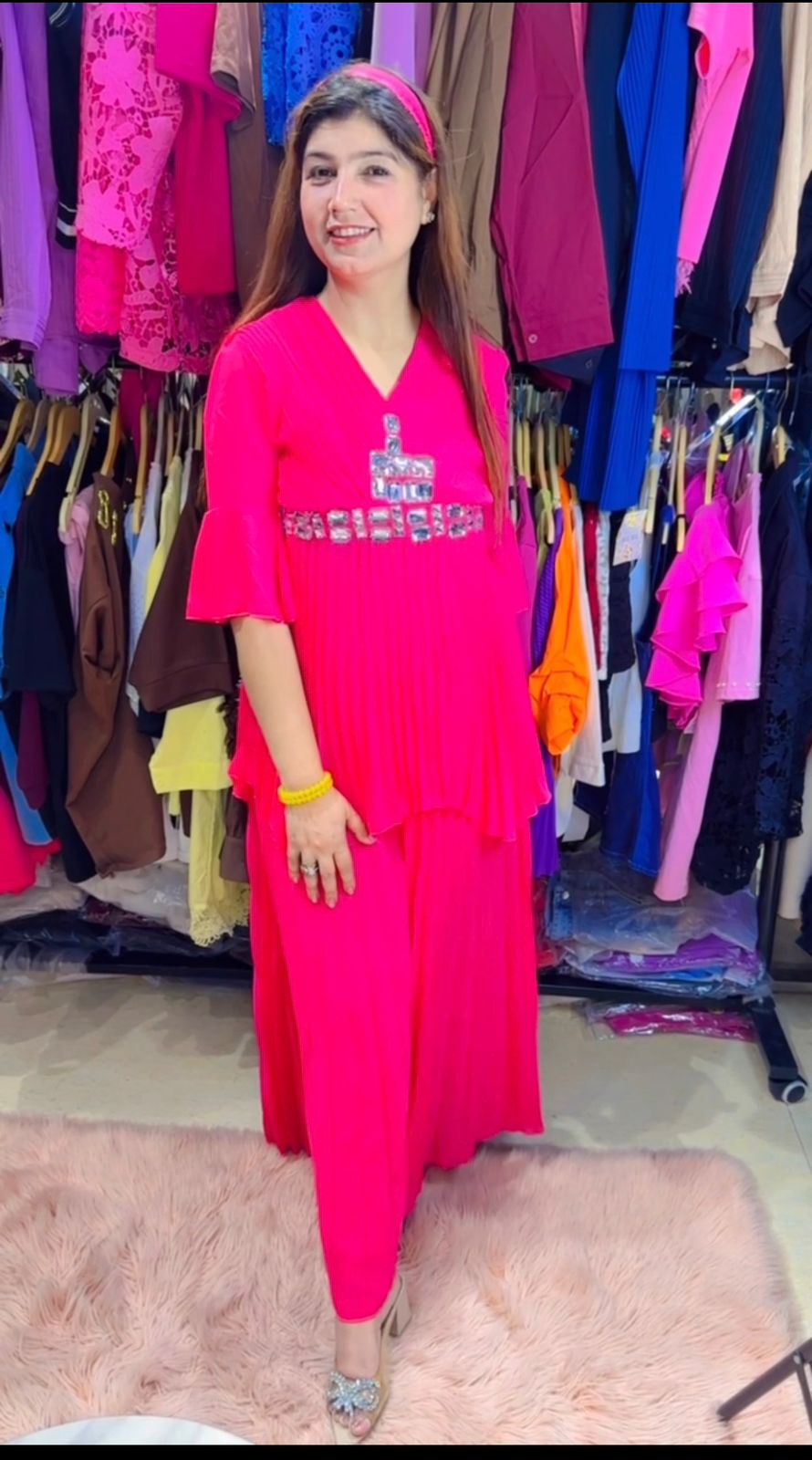 2 Piece Co-Ord set with mirror work WW33