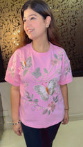 Embellish Top With butterfly 🦋,flower, Pearl detailing WW49