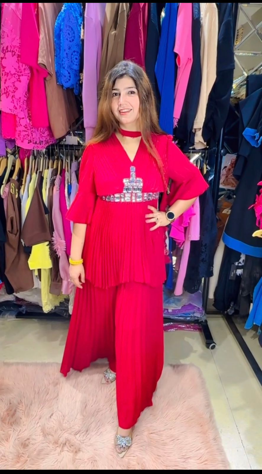 2 Piece Co-Ord set with mirror work WW33