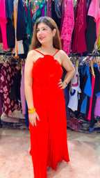 Elegant 3D Rose Detail Jumpsuit | Western Wonders WW10