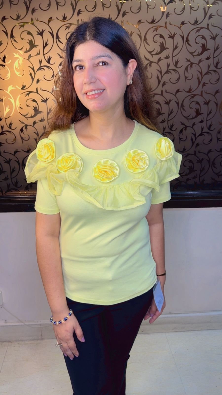 Flower Butter Fabric Top WW70