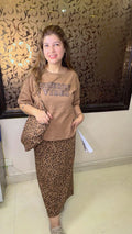 Tiger Print Skirt Set With Bag WW84