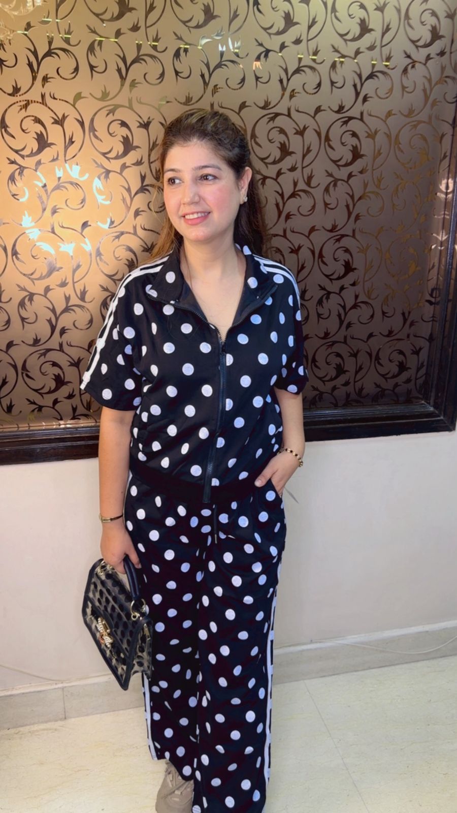 Trending Polka 2-Piece Travel Co-Ord Set | Western Wonders WW117