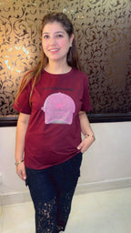 Designer T-Shirt with Cap Detailing | Western Wonders WW113