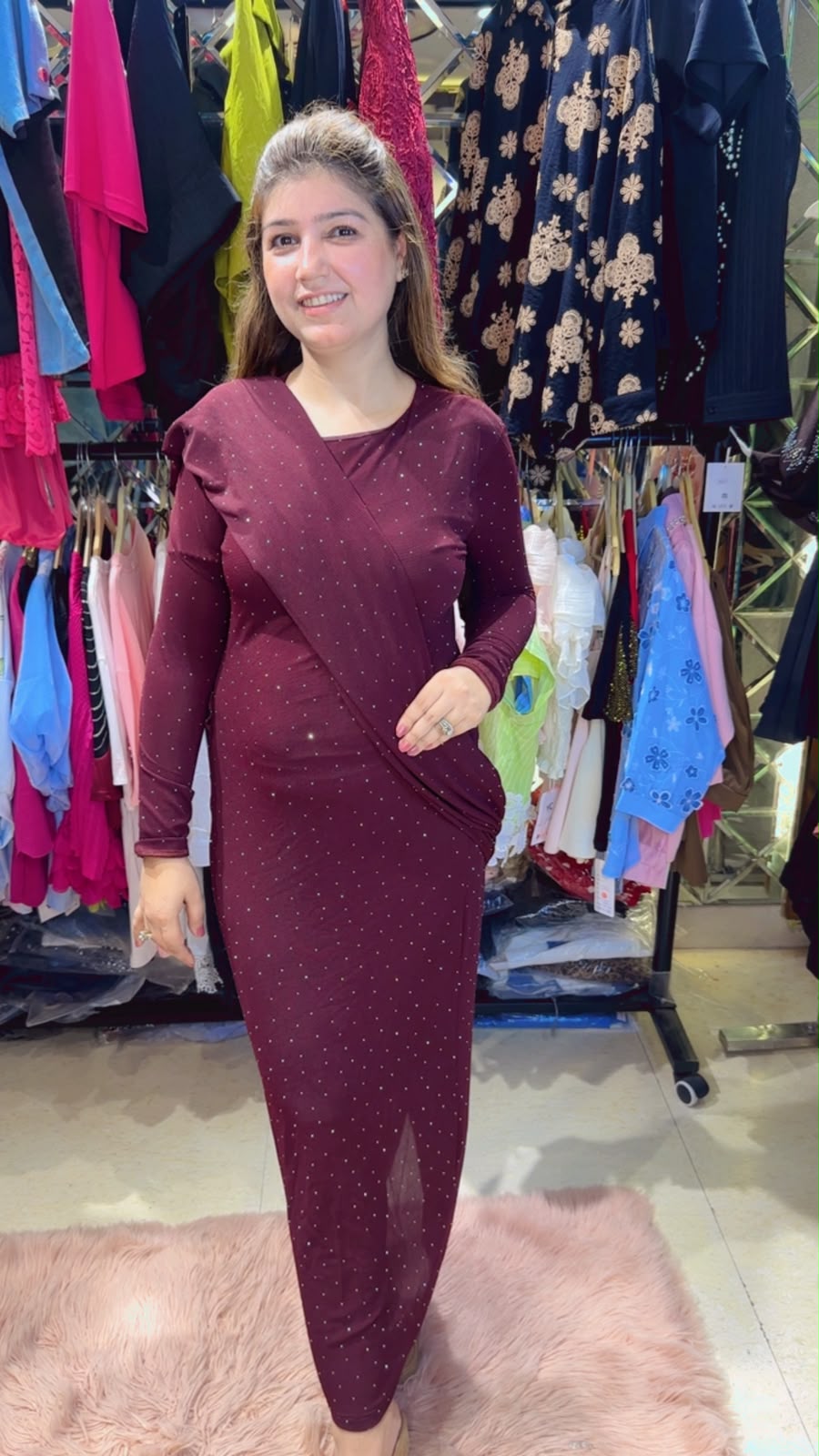 Beautiful Swarovski Work Power Net Dress | Western Wonders WW135