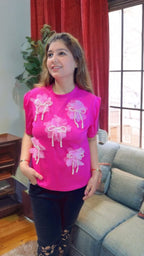 Beautiful Floral Top with Pearl Bow Detailing | Elegant Fashion | Western Wonders WW142
