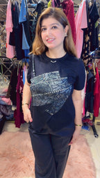 Beautiful Party Wear Black Top | Elegant Evening Fashion | Western Wonders WW`143