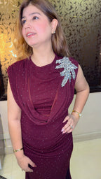 Elegant Stone Work Power Net Party Wear Dress | Western Wonders WW91