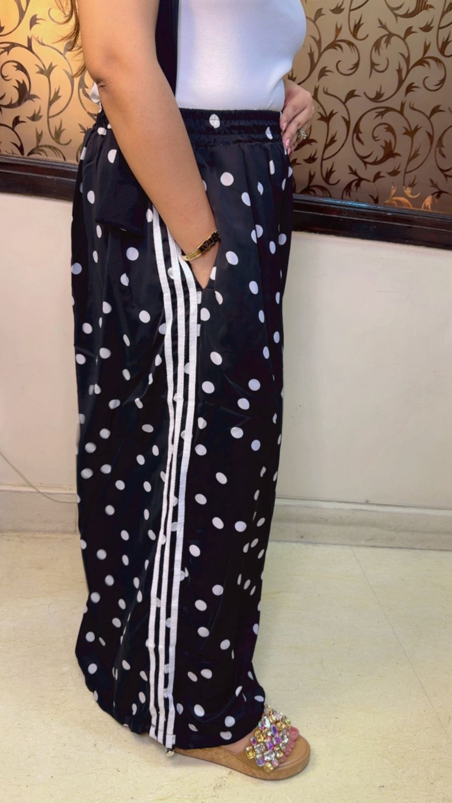 Stylish Polka Dot Stripe Bottoms | Western Wonders WW95