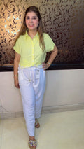 Designer Striped Shirt with Flower Lace Detail | Western Wonders WW99