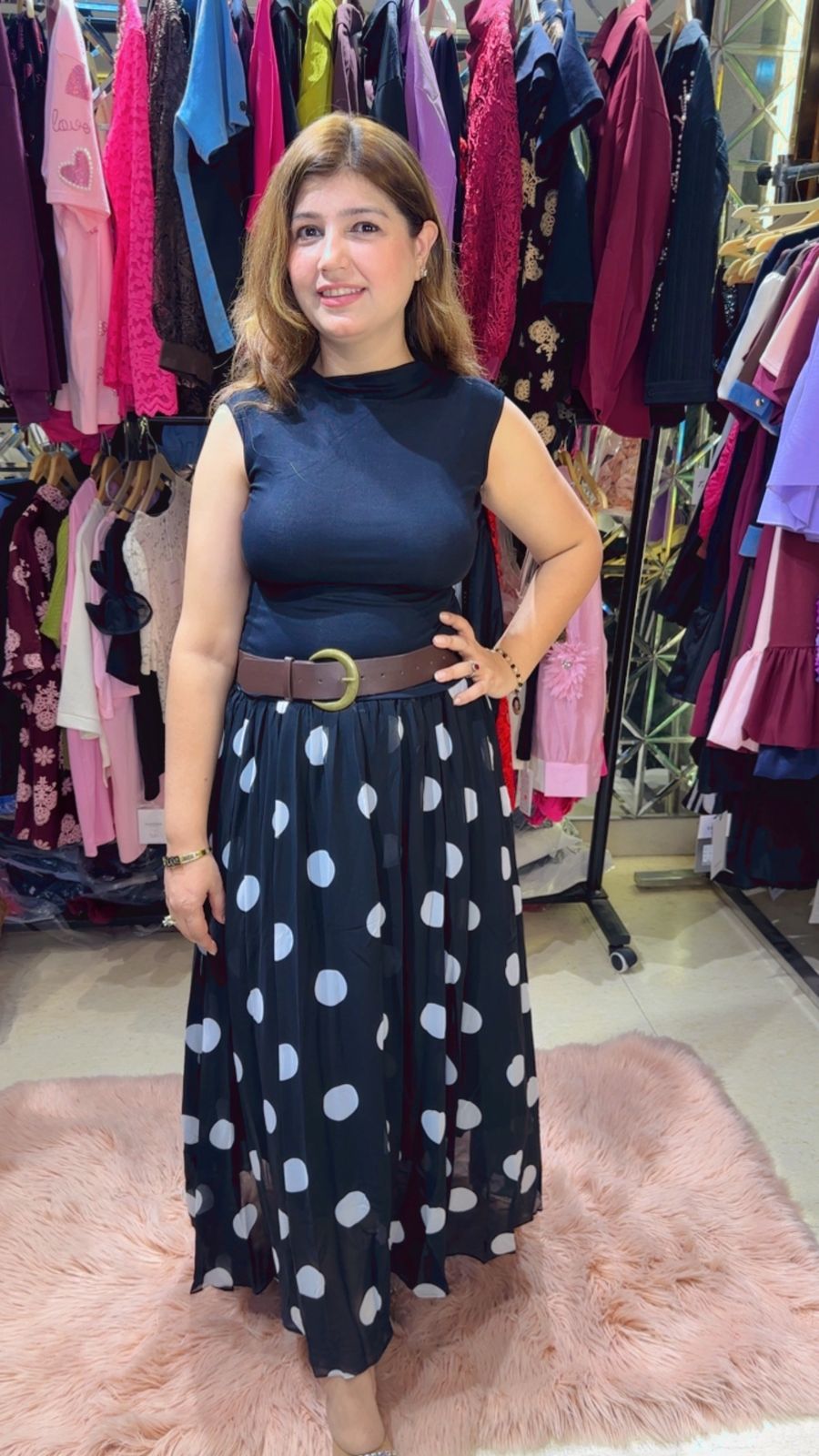Trendy Polka Print Two-Piece Co-Ord Set | Western Wonders WW118