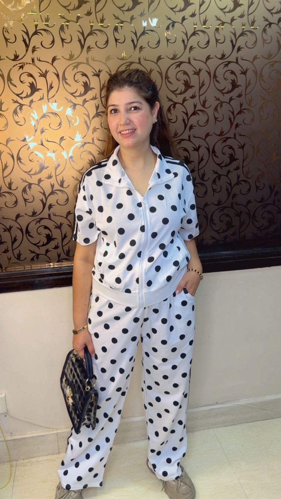 Trending Polka 2-Piece Travel Co-Ord Set | Western Wonders WW117