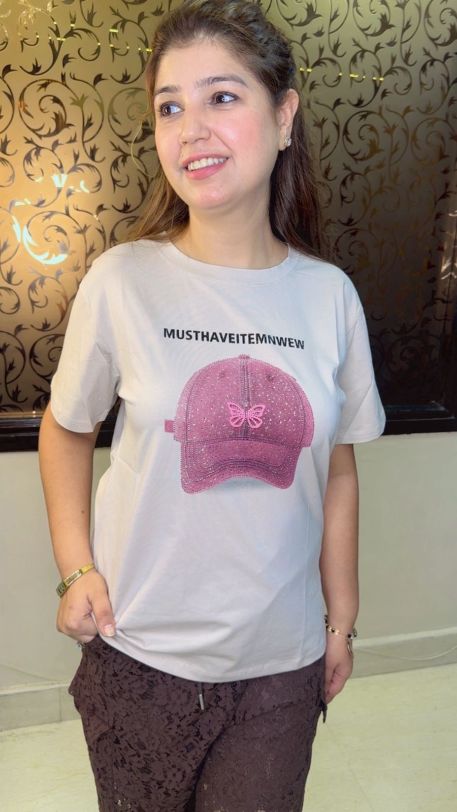 Designer T-Shirt with Cap Detailing | Western Wonders WW113