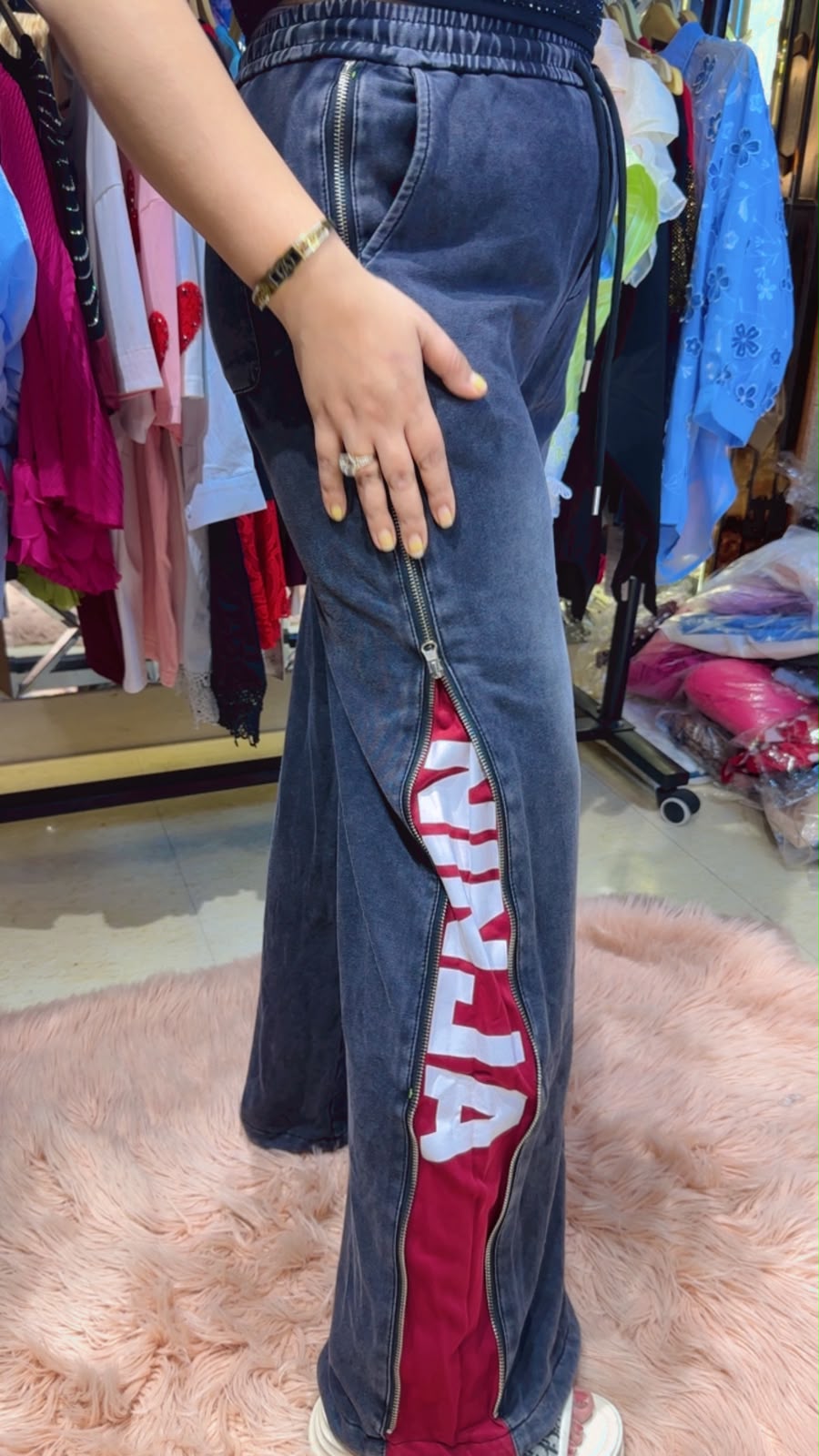 Trendy Denim Bell Bottom with Side Detailing | Western Wonders WW119