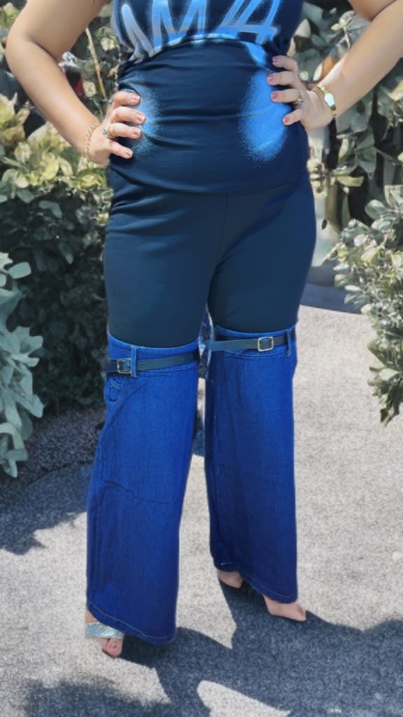 Stylish Soft Lycra & Denim Jeans with Belt Detailing | Western Wonders WW136