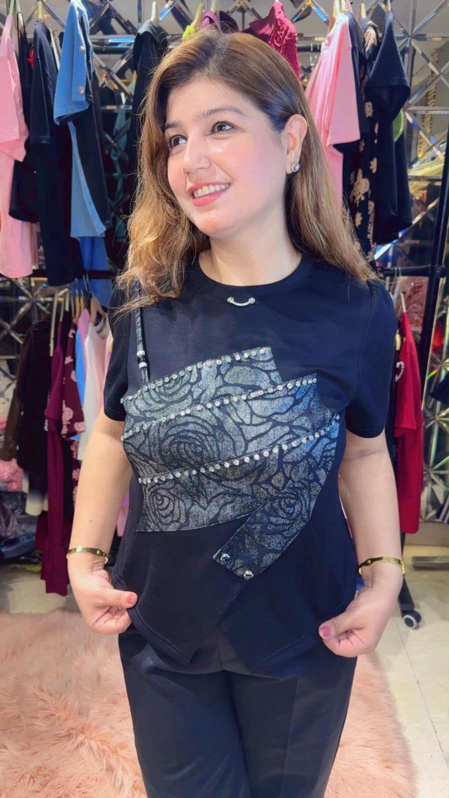 Beautiful Party Wear Black Top | Elegant Evening Fashion | Western Wonders WW`143