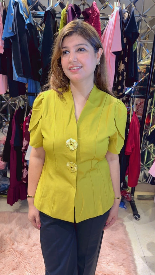 Classy Top with 3 Detachable Brooch Detailing | Elegant Fashion | Western Wonders WW146