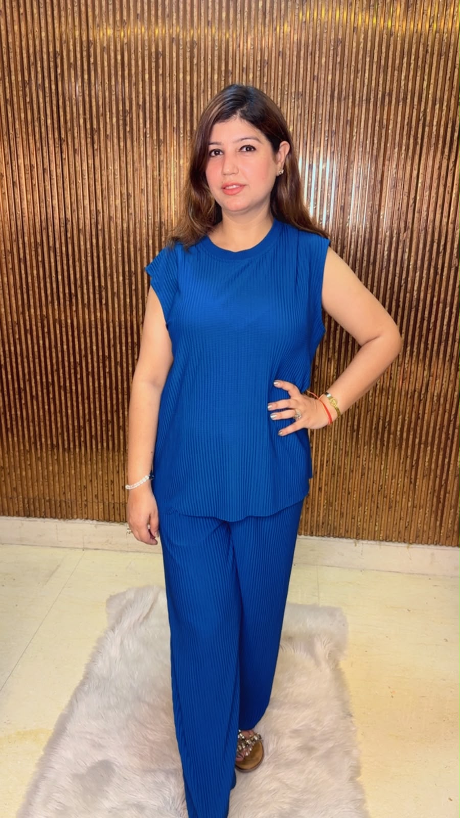 Stylish 3Pc Co-Ord Set for Women | Sleeveless Inner, Shrug with brooch & Bottom | Western Wonders WW175