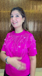 Party Wear Rhinestone Embellished Top | Western Wonders WW153