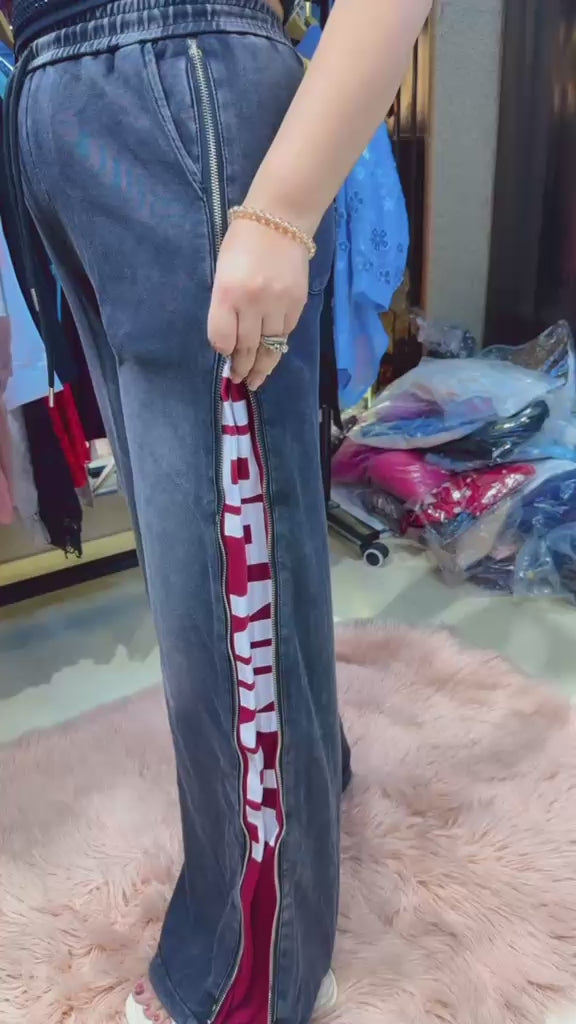 Trendy Denim Bell Bottom with Side Detailing | Western Wonders WW119