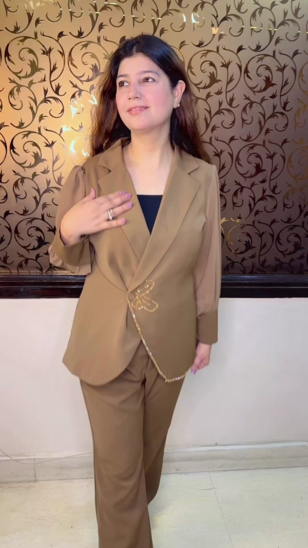 Party Wear Blazer Set with Sequence Work | Western Wonders WW75