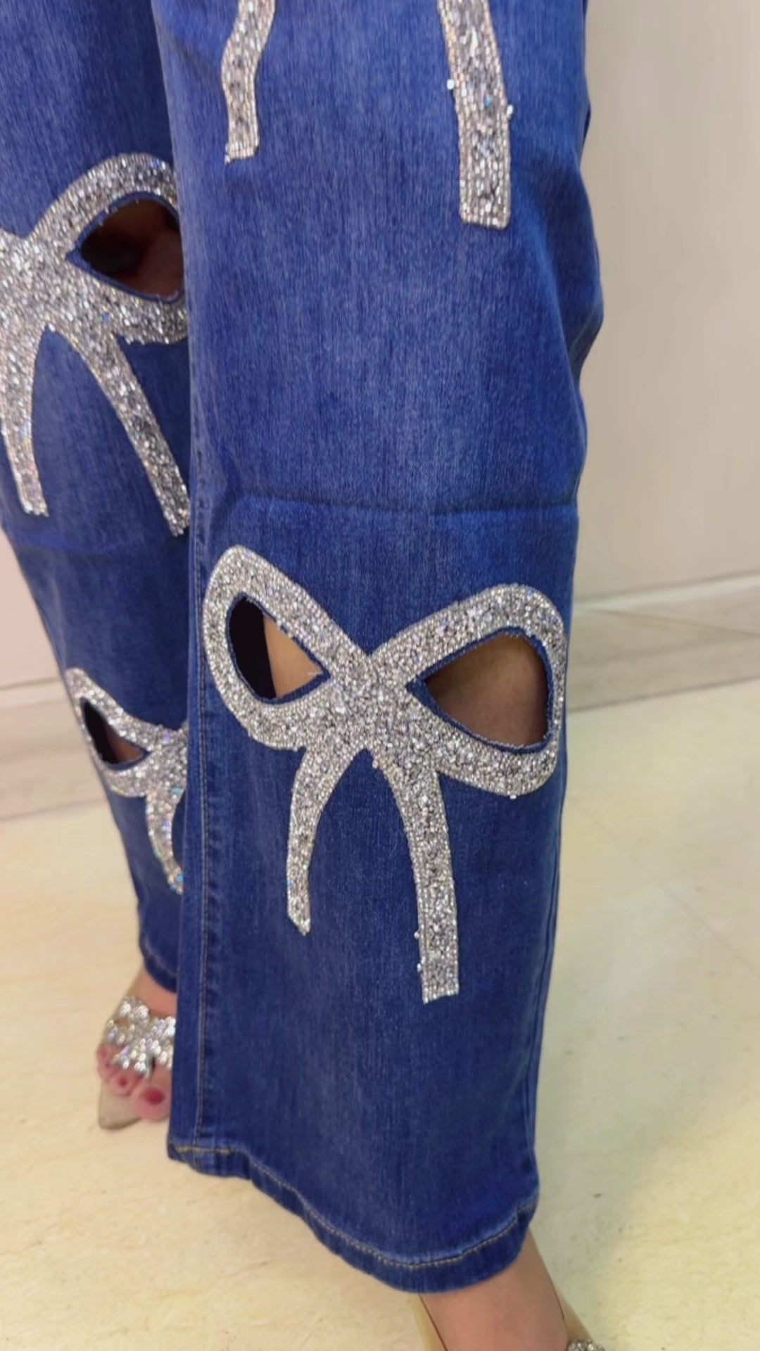 Stylish Cutwork Bottom Pant with stone work and Elastic Waist | Western Wonders WW103