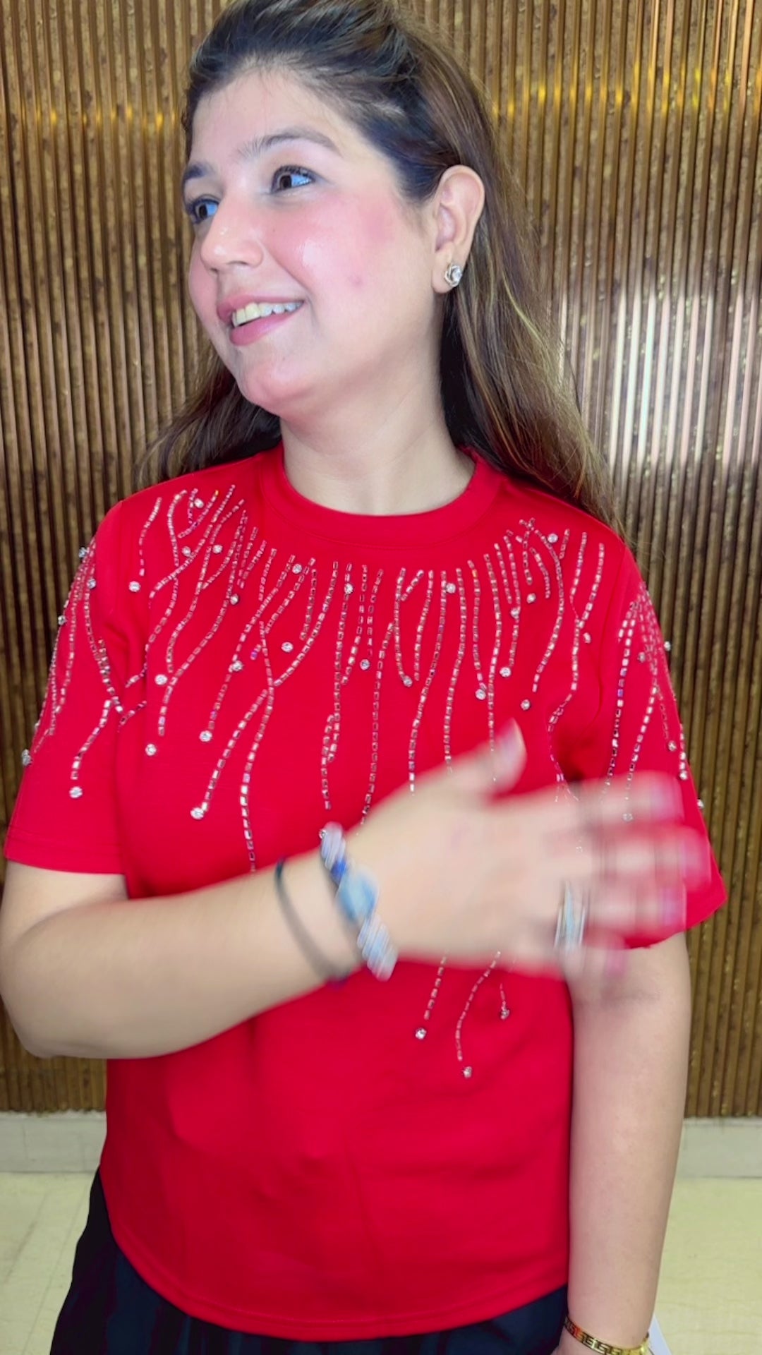 Party Wear Rhinestone Embellished Top | Western Wonders WW153
