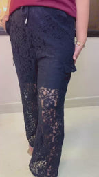Comfortable Net Straight Pants with Pockets | Western Wonders WW114